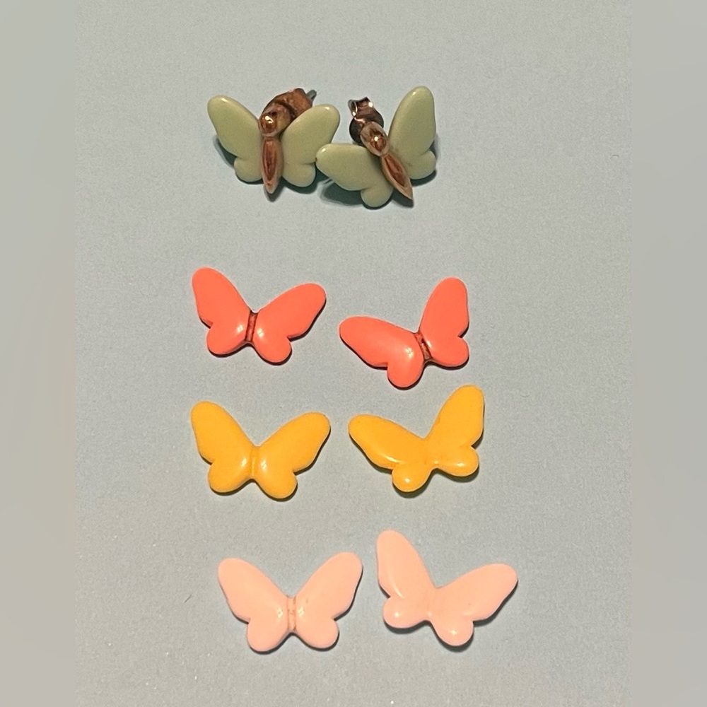 Vintage Butterfly Exchangeable Wings Earrings